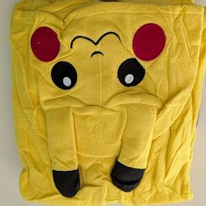 Yellow Pikachu Blanket with Red Accents